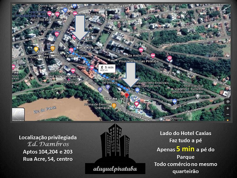 Aconchegante apto 104 fica 5 min do Parque Termal